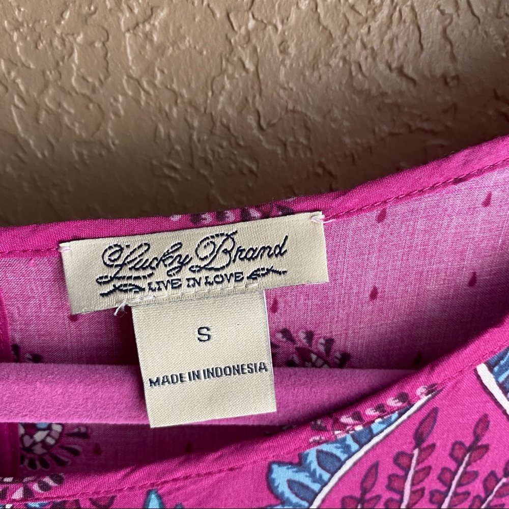 Lucky Brand Paisley 3/4 Sleeve Top - Picture 4 of 7